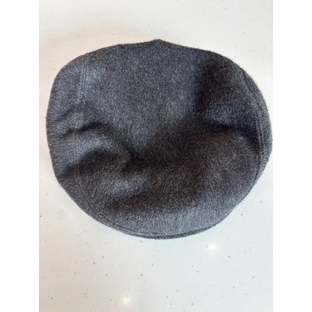 Seifter Associates Pure Cashmere Flat Cap Mens Medium Charcoal Gray Ivy Hat USA